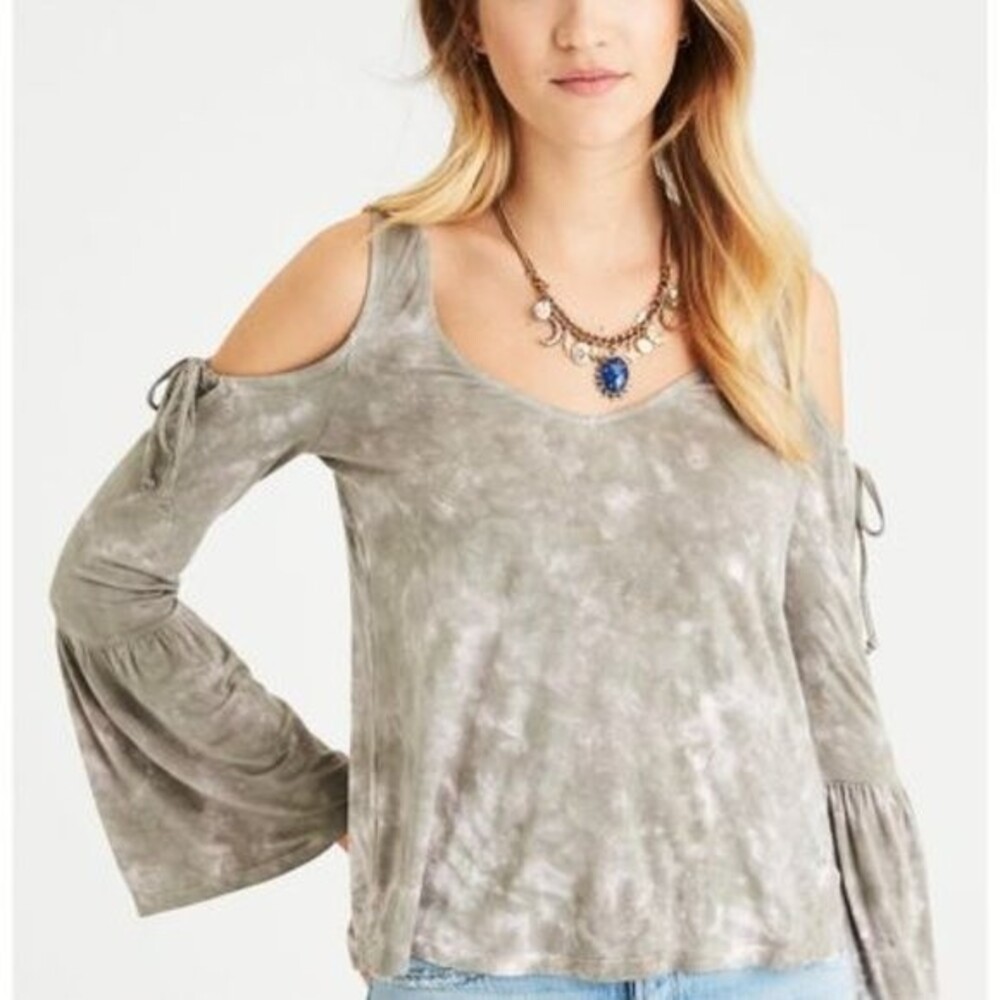 COPY - Ae Soft & Sexy Cold Shoulder Tie-sleeve Top